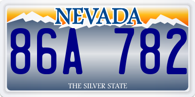 NV license plate 86A782