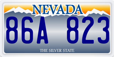 NV license plate 86A823