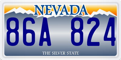 NV license plate 86A824