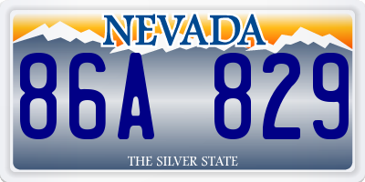 NV license plate 86A829