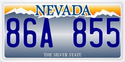 NV license plate 86A855