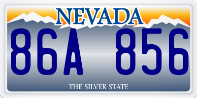 NV license plate 86A856
