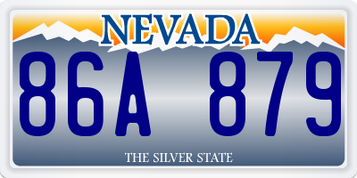 NV license plate 86A879