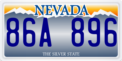 NV license plate 86A896