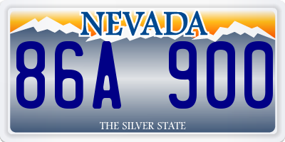 NV license plate 86A900