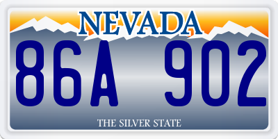 NV license plate 86A902