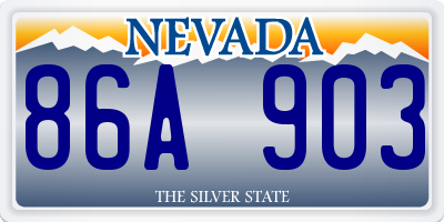 NV license plate 86A903