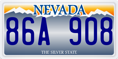 NV license plate 86A908