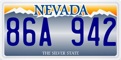 NV license plate 86A942