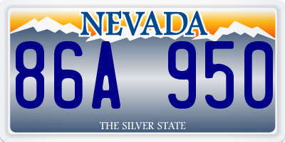 NV license plate 86A950