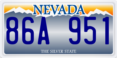 NV license plate 86A951