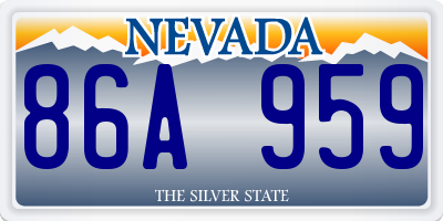 NV license plate 86A959