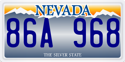 NV license plate 86A968