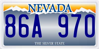 NV license plate 86A970