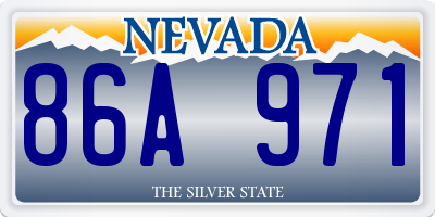 NV license plate 86A971