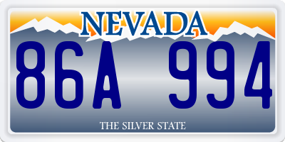 NV license plate 86A994