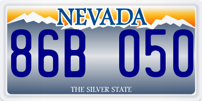 NV license plate 86B050