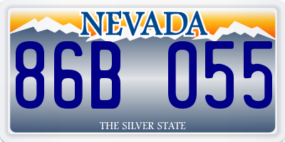 NV license plate 86B055