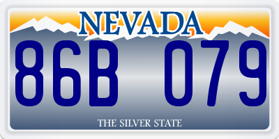 NV license plate 86B079