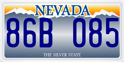 NV license plate 86B085