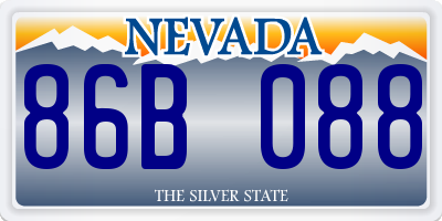 NV license plate 86B088
