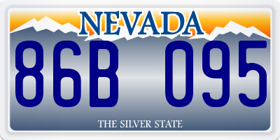 NV license plate 86B095