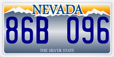 NV license plate 86B096