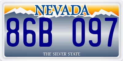 NV license plate 86B097