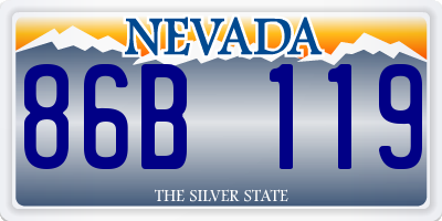 NV license plate 86B119