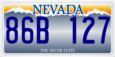 NV license plate 86B127