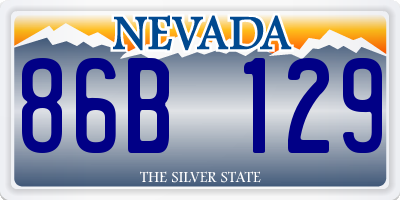 NV license plate 86B129