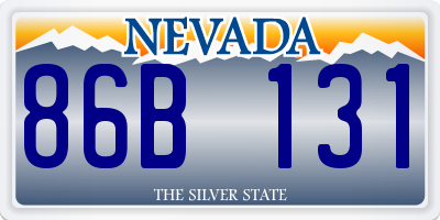 NV license plate 86B131