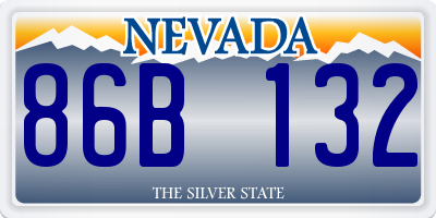 NV license plate 86B132