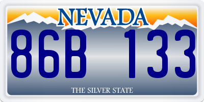 NV license plate 86B133