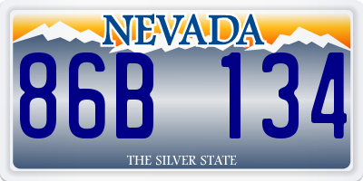 NV license plate 86B134