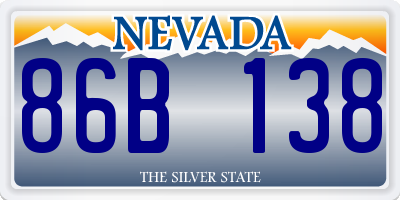 NV license plate 86B138