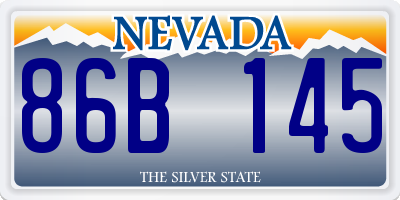 NV license plate 86B145