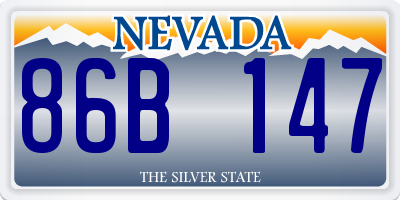 NV license plate 86B147