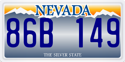NV license plate 86B149