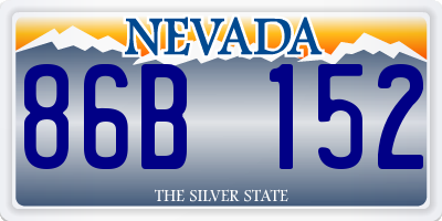 NV license plate 86B152