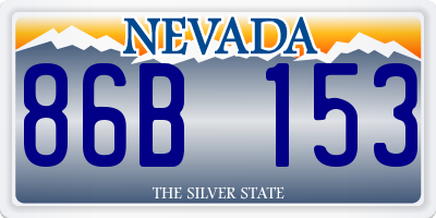 NV license plate 86B153