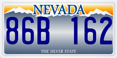 NV license plate 86B162