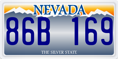 NV license plate 86B169
