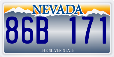 NV license plate 86B171
