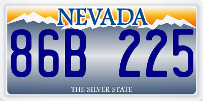 NV license plate 86B225