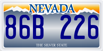 NV license plate 86B226