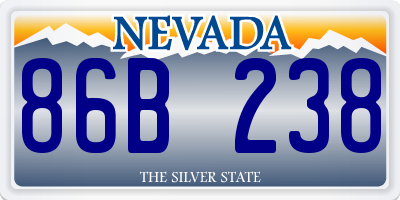 NV license plate 86B238