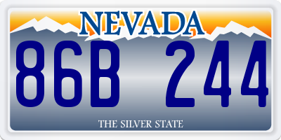 NV license plate 86B244