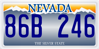 NV license plate 86B246