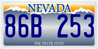 NV license plate 86B253